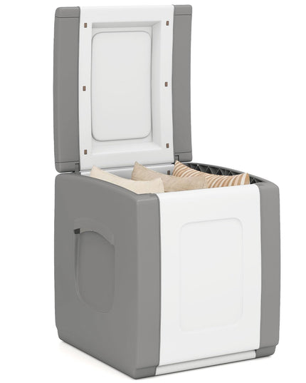 Giantex Outdoor Deck Box 27 Gallon Patio Container with Lockable Lid