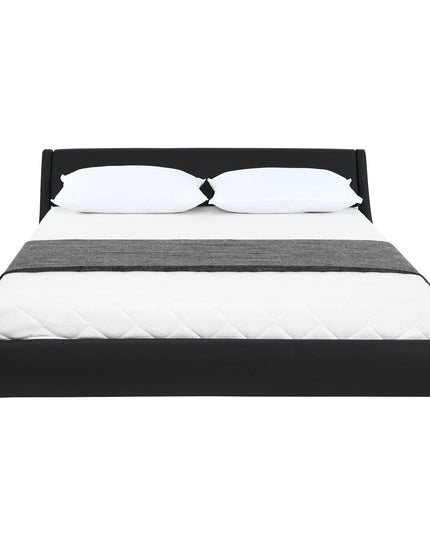 Giantex Bed Frame, Upholstered Mattress Foundation with Adjustable Headboard (Full/Queen)