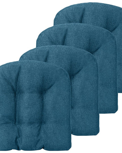 Chair Cushions for Dining Chairs 4 Pack, 17.5” x 17”U-Shaped Chair Pads with Polyester Cover