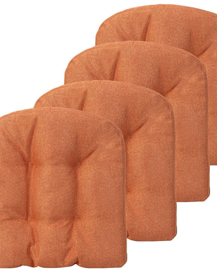 Chair Cushions for Dining Chairs 4 Pack, 17.5” x 17”U-Shaped Chair Pads with Polyester Cover
