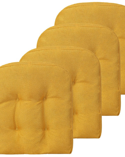 Chair Cushions for Dining Chairs 4 Pack, 17.5” x 17”U-Shaped Chair Pads with Polyester Cover