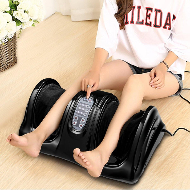 Giantex Nerve Pain Therapy Spa Gift Deep Kneading Rolling Massage for Leg Calf Ankle, Burgundy/Red/Black/Gray - Giantexus