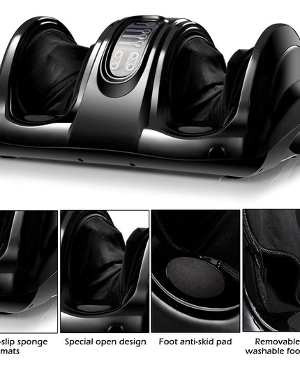 Giantex Nerve Pain Therapy Spa Gift Deep Kneading Rolling Massage for Leg Calf Ankle, Burgundy/Red/Black/Gray - Giantexus
