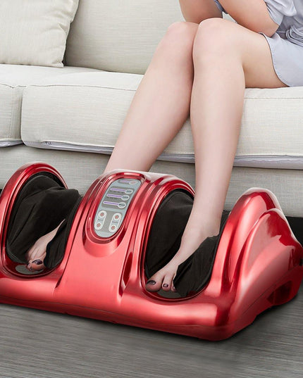 Giantex Nerve Pain Therapy Spa Gift Deep Kneading Rolling Massage for Leg Calf Ankle, Burgundy/Red/Black/Gray - Giantexus