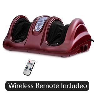 Giantex Nerve Pain Therapy Spa Gift Deep Kneading Rolling Massage for Leg Calf Ankle, Burgundy/Red/Black/Gray - Giantexus