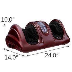 Giantex Nerve Pain Therapy Spa Gift Deep Kneading Rolling Massage for Leg Calf Ankle, Burgundy/Red/Black/Gray - Giantexus