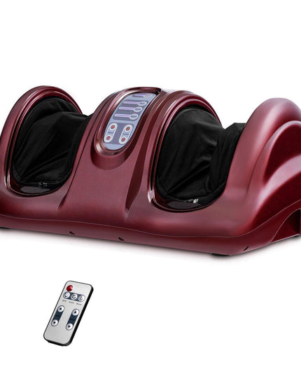 Giantex Nerve Pain Therapy Spa Gift Deep Kneading Rolling Massage for Leg Calf Ankle, Burgundy/Red/Black/Gray - Giantexus