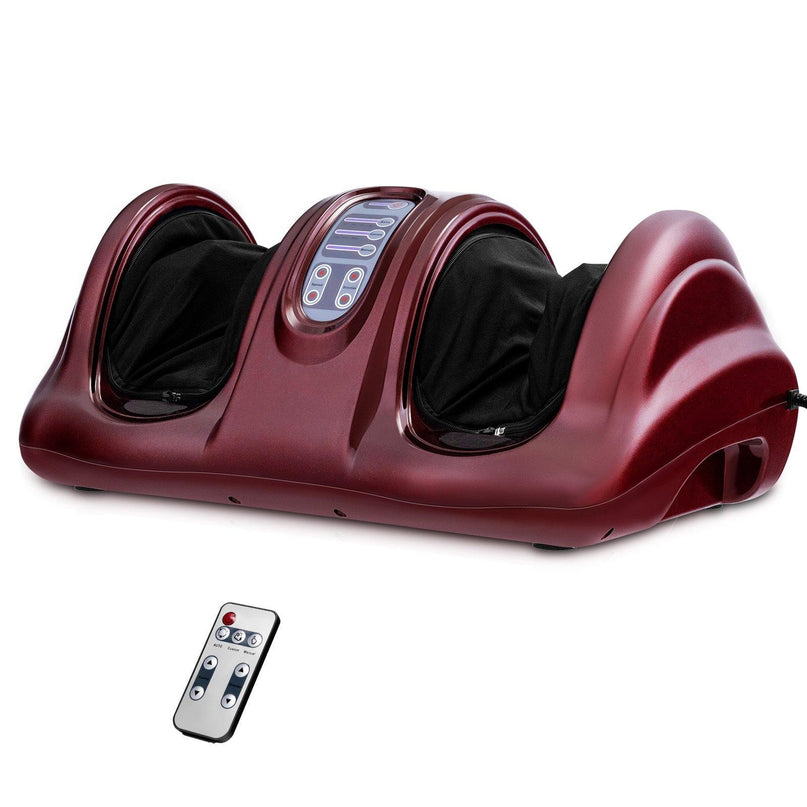 Giantex Nerve Pain Therapy Spa Gift Deep Kneading Rolling Massage for Leg Calf Ankle, Burgundy/Red/Black/Gray - Giantexus