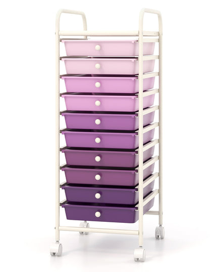 Giantex Rolling Storage Cart on Wheels with 10 Drawers