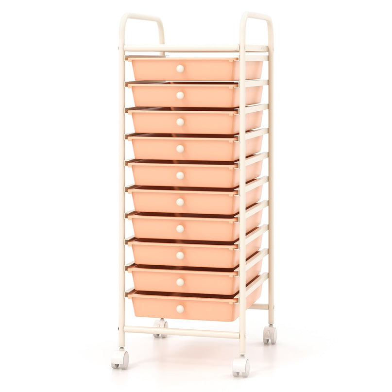 Giantex Rolling Storage Cart on Wheels with 10 Drawers