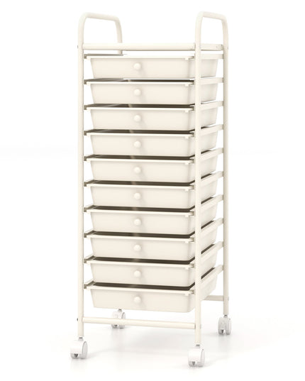 Giantex Rolling Storage Cart on Wheels with 10 Drawers
