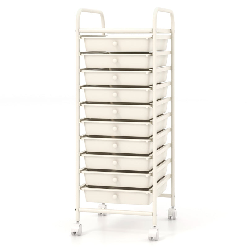 Giantex Rolling Storage Cart on Wheels with 10 Drawers