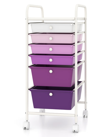 Chariot de rangement à 6 tiroirs Giantex, chariot roulant pour outils