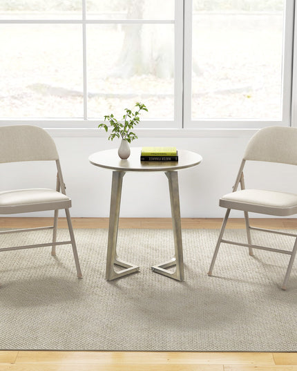4-Pack Folding Chairs with Metal Frame and Fabric Upholstered Padded Seat