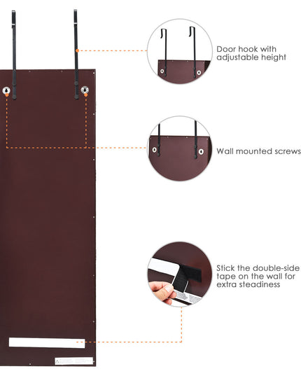 Wall/Door Mounted Jewelry Armoire Organizer with 2 LED Lights