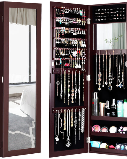 Jewelry Armoire Cabinet Wall Door Mounted - Giantex