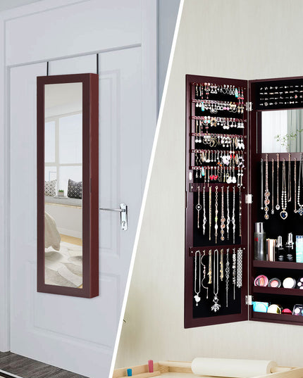 Jewelry Armoire Cabinet Wall Door Mounted - Giantex