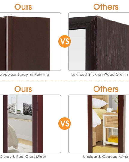 Jewelry Armoire Cabinet Wall Door Mounted - Giantex