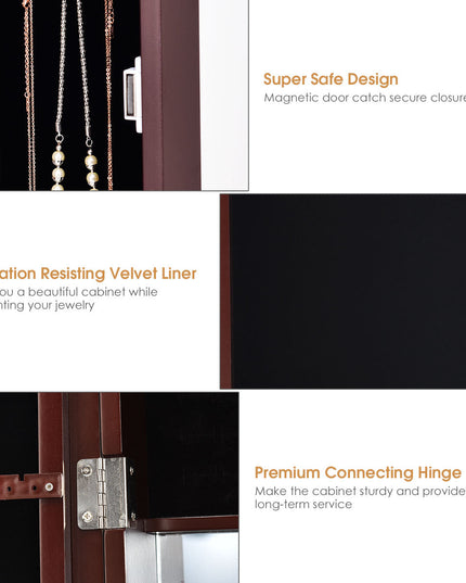 Jewelry Armoire Cabinet Wall Door Mounted - Giantex