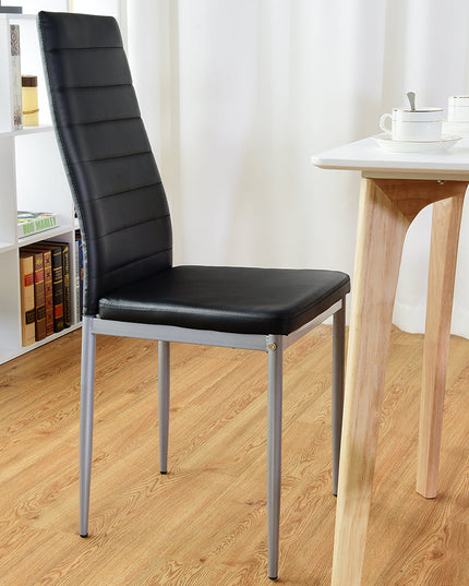 Giantex Set of 4 PU Leather Dining Side Chairs with Padded Seat Foot Cap