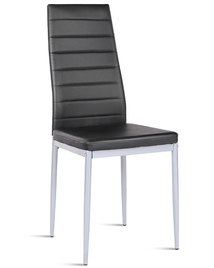 Giantex Set of 4 PU Leather Dining Side Chairs with Padded Seat Foot Cap