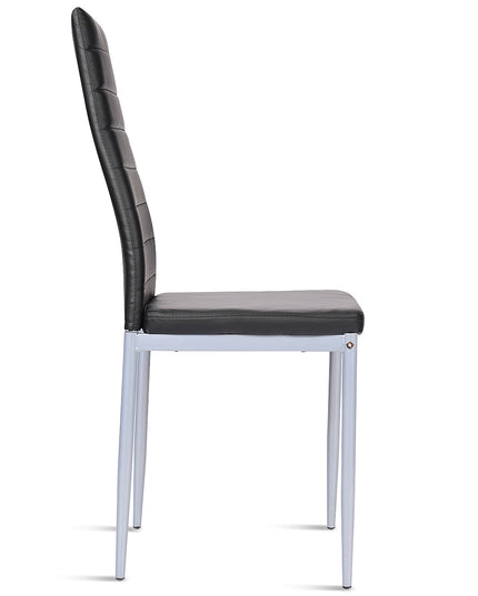 Giantex Set of 4 PU Leather Dining Side Chairs with Padded Seat Foot Cap