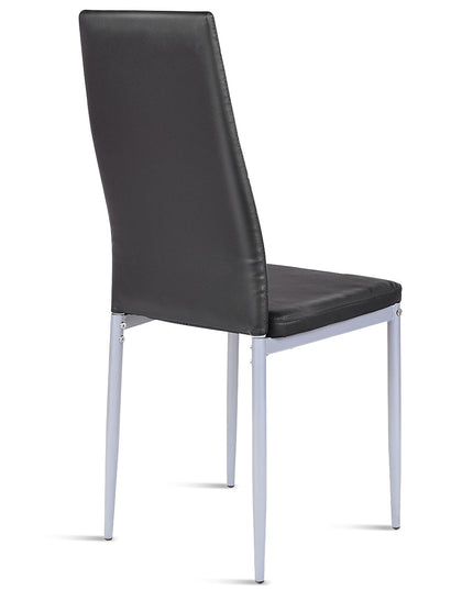 Giantex Set of 4 PU Leather Dining Side Chairs with Padded Seat Foot Cap