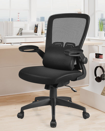 Giantex Ergonomic Desk Chair w/ Portable Lumbar Pillow (Black)
