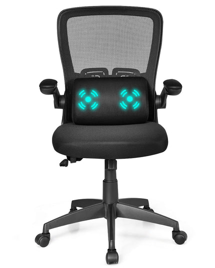 Giantex Ergonomic Desk Chair w/ Portable Lumbar Pillow (Black)