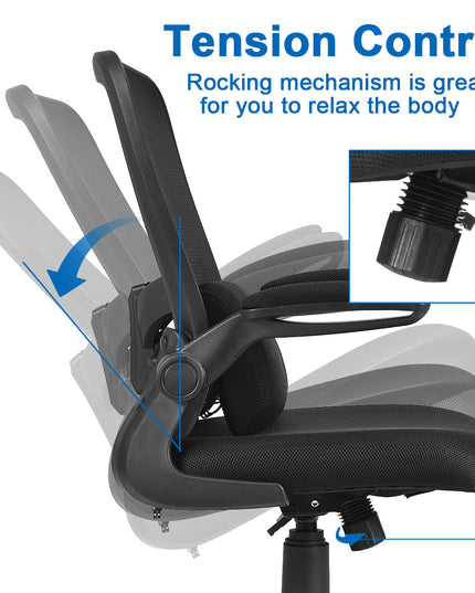 Giantex Ergonomic Desk Chair w/ Portable Lumbar Pillow (Black)