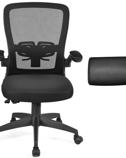 Giantex Ergonomic Desk Chair w/ Portable Lumbar Pillow (Black)