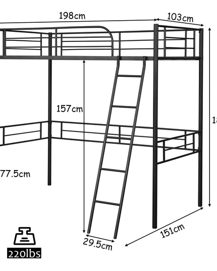 Giantex Heavy Duty Twin Loft Bed with Ladder