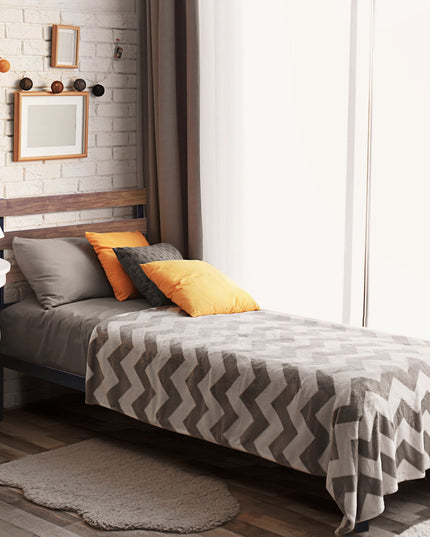Easy Assembly Twin Metal Bed Frame No Box Spring Needed