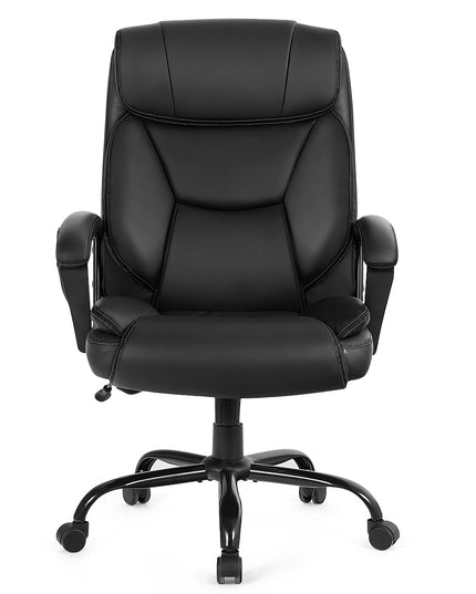 Giantex Executive Office Chair, Big and Tall Massage Chair w/ 6 Vibrating Points (Black)