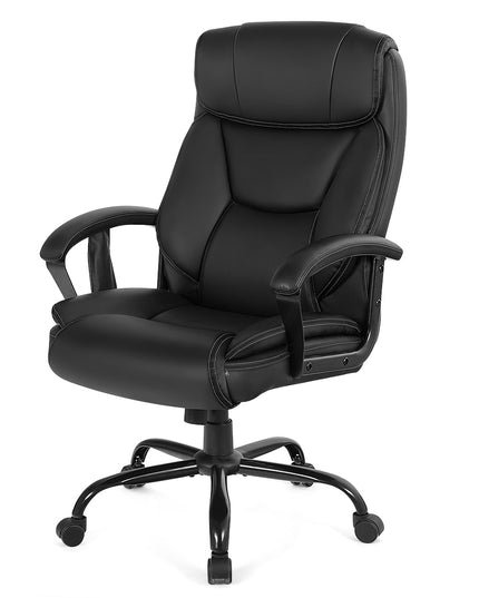 Giantex Executive Office Chair, Big and Tall Massage Chair w/ 6 Vibrating Points (Black)
