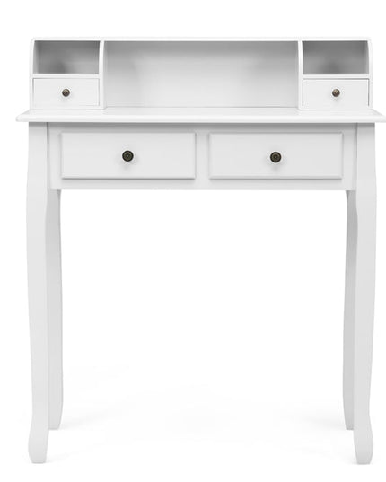 Writing Desk with 4 Drawers, Removable Floating Organizer