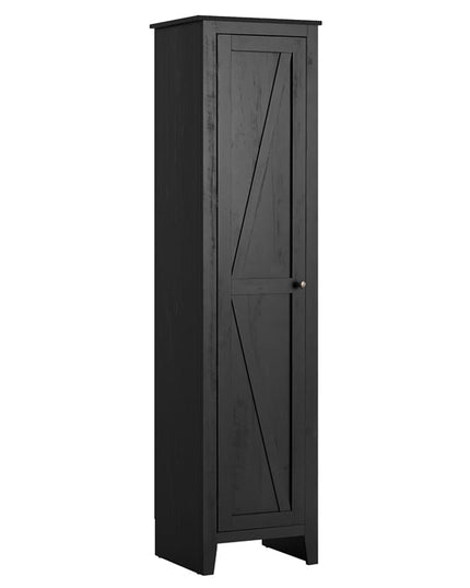 Giantex Tall Storage Cabinet Freestanding Floor Storage Tower with Four Shelves and Single Door