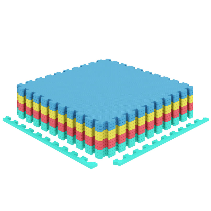 Giantex 0.5" Thick Non-Slip EVA Foam Floor Tiles with Borders