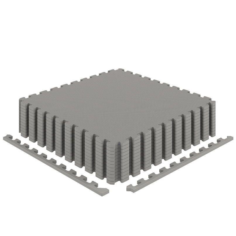 Giantex 0.5" Thick Non-Slip EVA Foam Floor Tiles with Borders