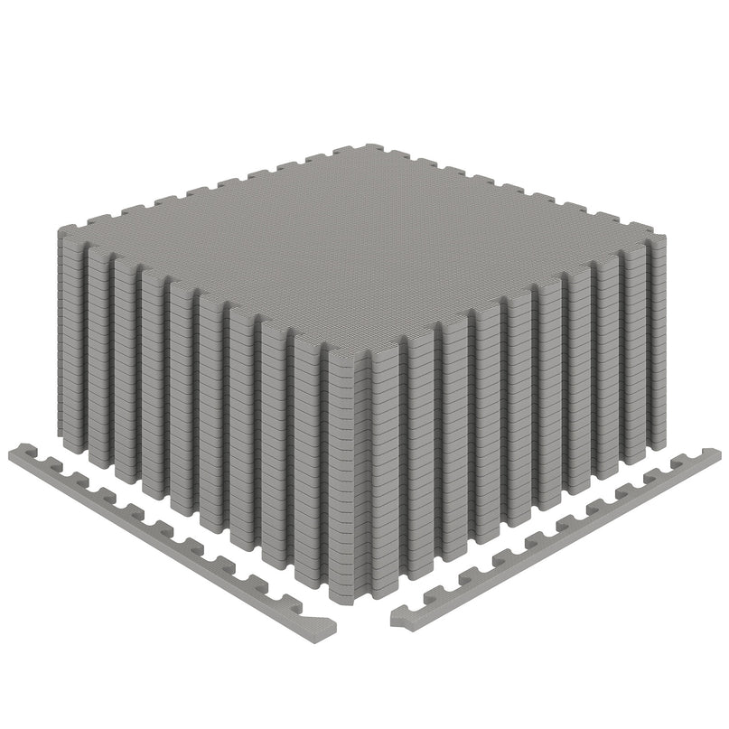 Giantex 0.5" Thick Non-Slip EVA Foam Floor Tiles with Borders