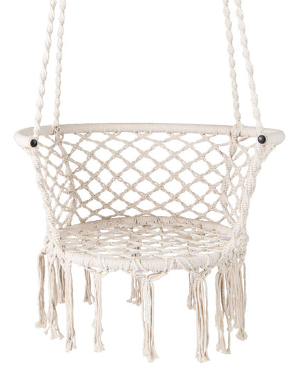 Chaise hamac Giantex | Balancelle macramé avec pompons