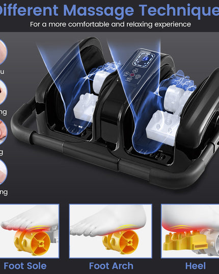 Giantex Foot Massager with Heat, 3 Massage Modes & Speed, Timer, 3 Intensity, Washable Cover