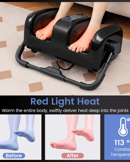 Giantex Foot Massager with Heat, 3 Massage Modes & Speed, Timer, 3 Intensity, Washable Cover