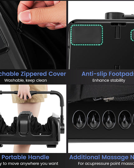 Giantex Foot Massager with Heat, 3 Massage Modes & Speed, Timer, 3 Intensity, Washable Cover