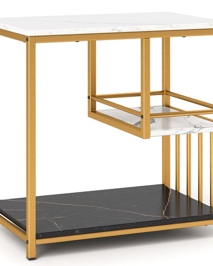 Giantex Side Table with Storage, 3-Tier End Table