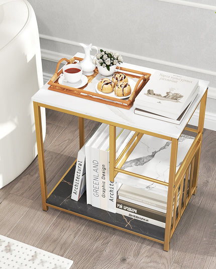 Giantex Side Table with Storage, 3-Tier End Table