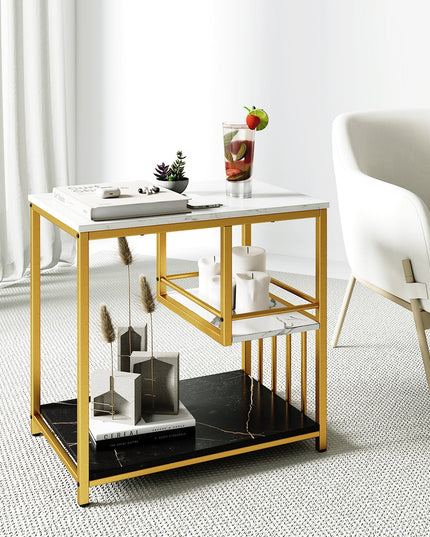 Giantex Side Table with Storage, 3-Tier End Table