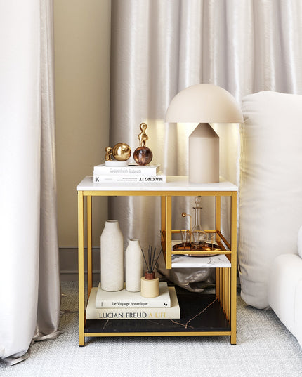 Giantex Side Table with Storage, 3-Tier End Table