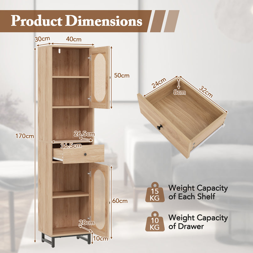 Meuble de salle de bain Giantex de 170 cm de haut