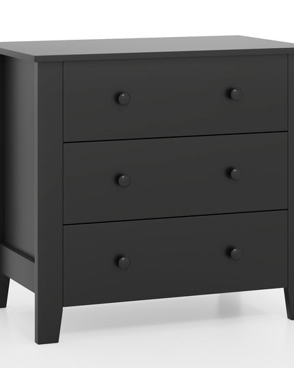 Giantex Small 3-Drawer Dresser for Bedroom - 28.5” x 18” x 26” Wide Chest of Drawers, Modern Large Nightstand
